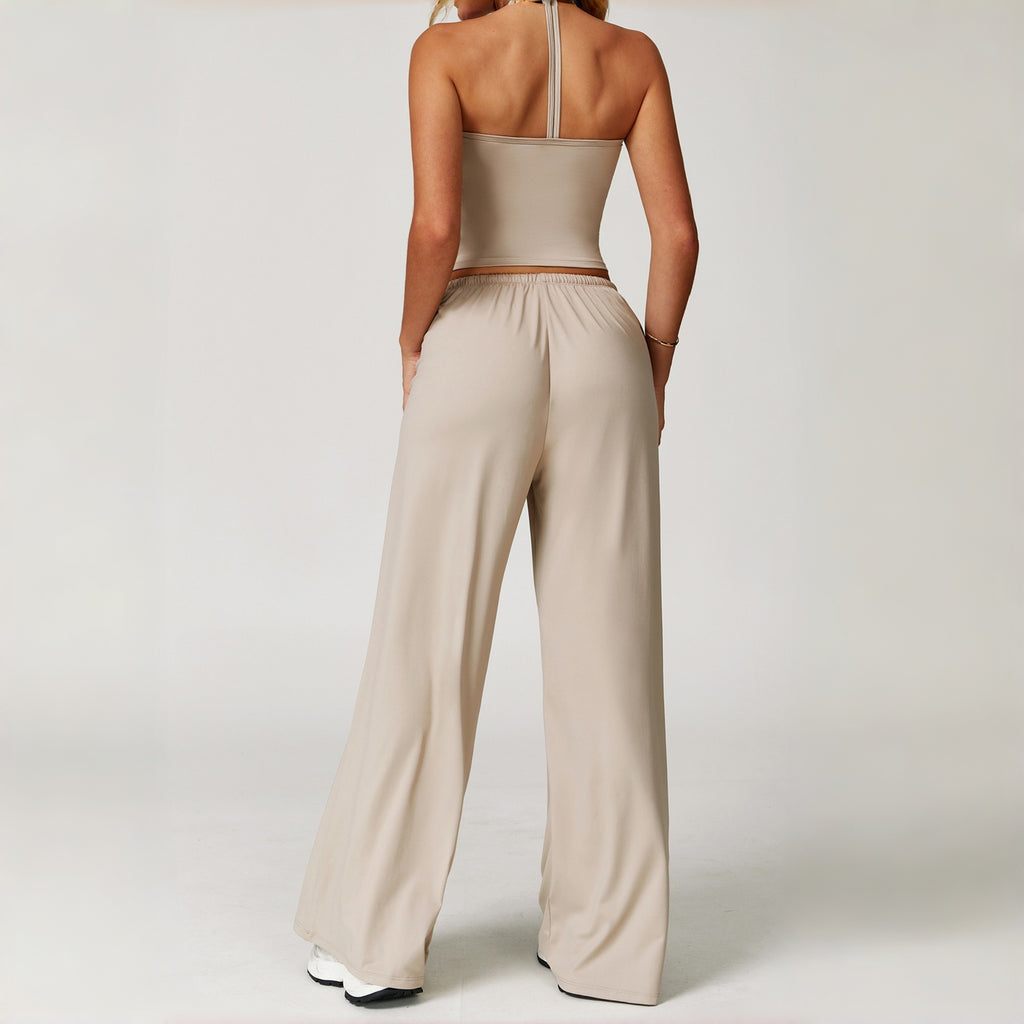 Quick-Dry Brushed Yoga Set – Tank Top & Leggings