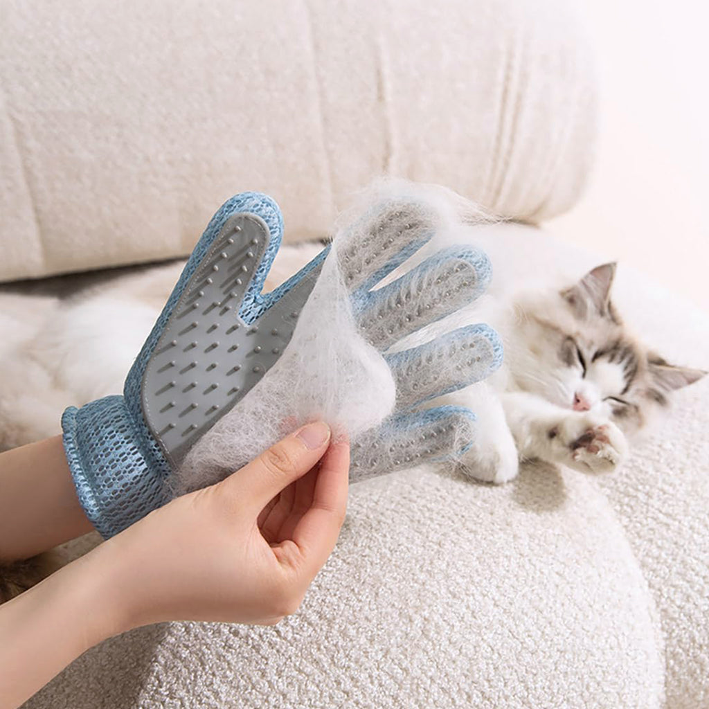 2-in-1 Pet Grooming Glove – Deshedding & Lint Remover
