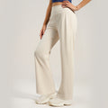 High-Waist Wide-Leg Yoga Pants with Back Pocket