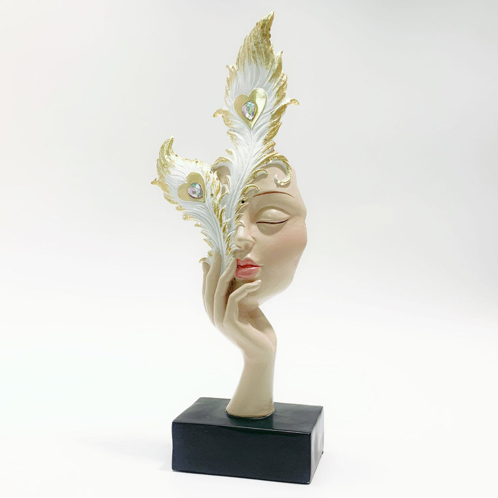 Modern Resin Face Sculpture Decor Figurine