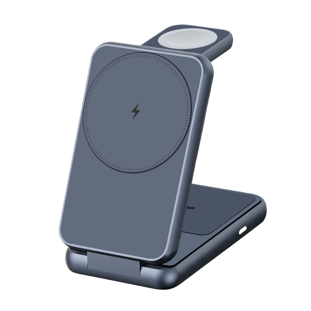 Foldable 3-in-1 Magnetic Wireless Charging Station
