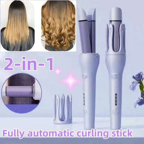 2 In 1 Automatic Hair Curler Straightener Negative Ion