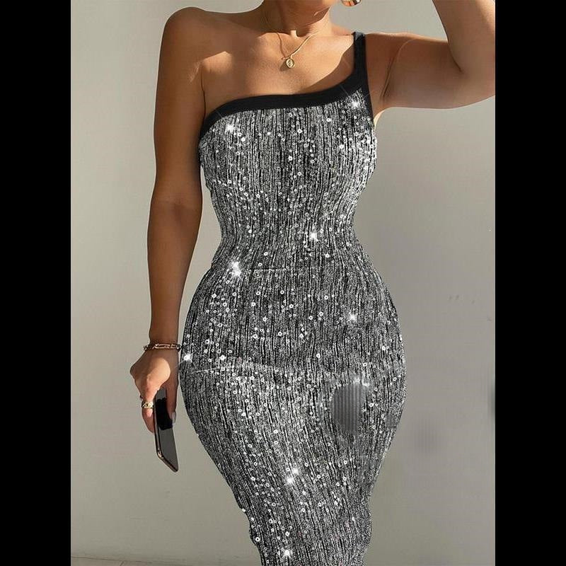 Women's Lace-Panel Long-Sleeve Casual Dress
