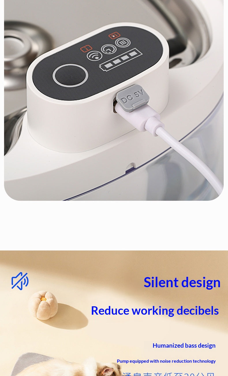 Flower Pet Water Fountain with Filter