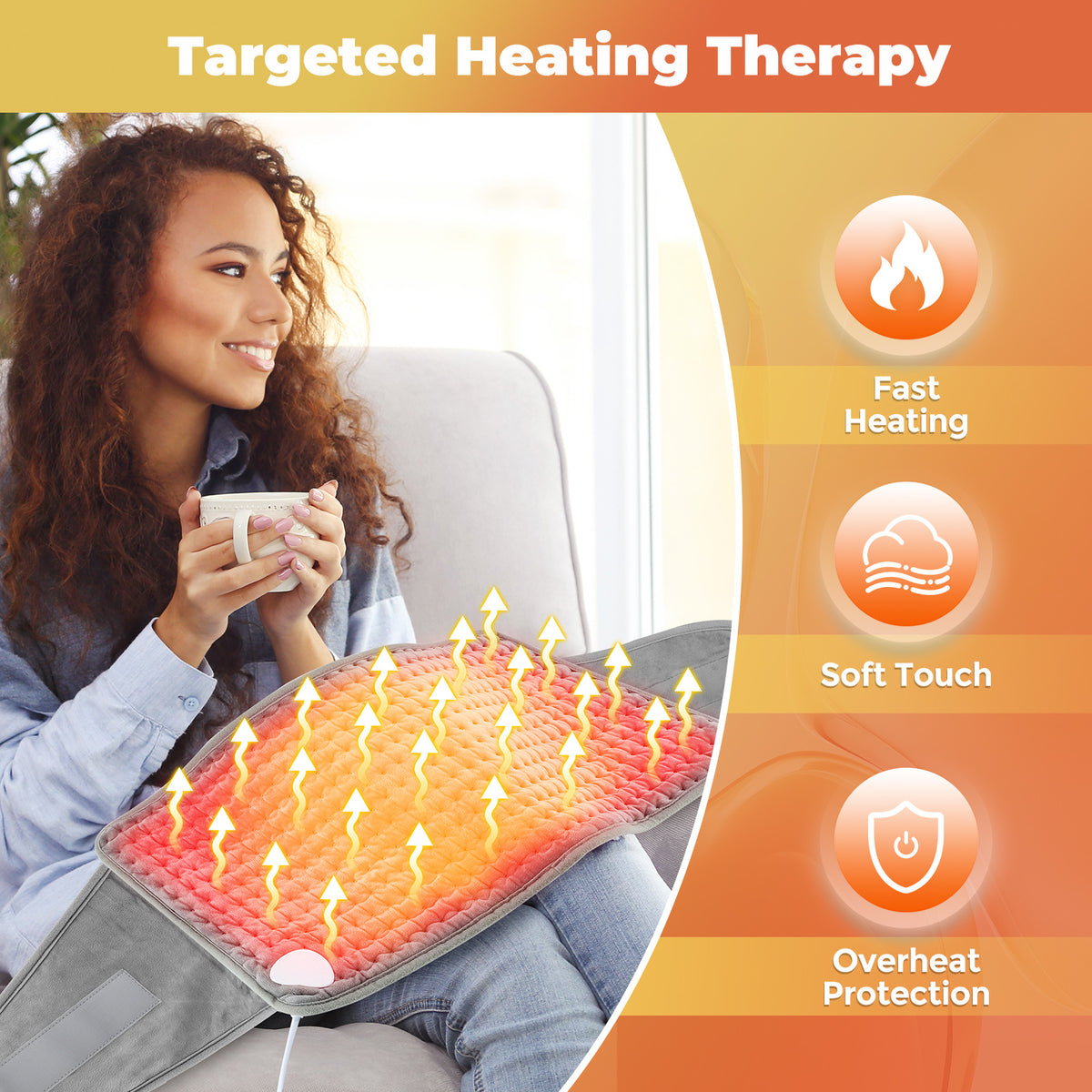 Back Heating Support Belt Heated Waist Brace With Adjustable