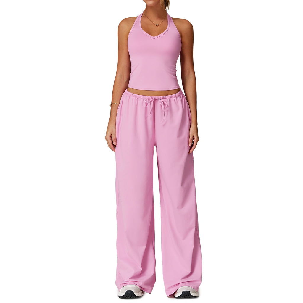 Quick-Dry Brushed Yoga Set – Tank Top & Leggings