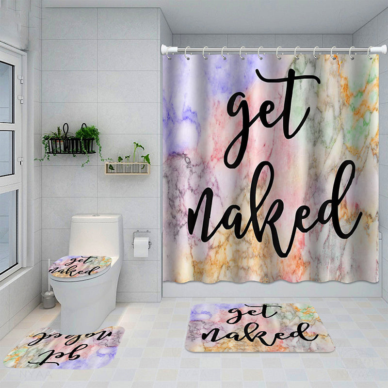 Shower Curtain & Bath Mat Set