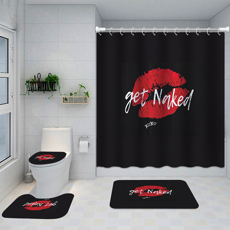 Shower Curtain & Bath Mat Set