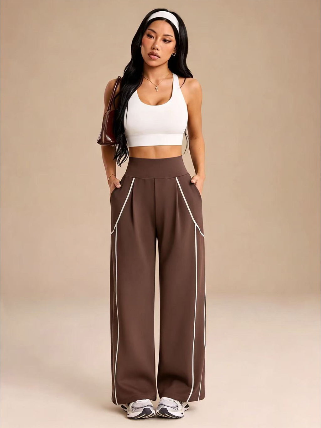 Women's High-Waisted Yoga Pants with Pockets