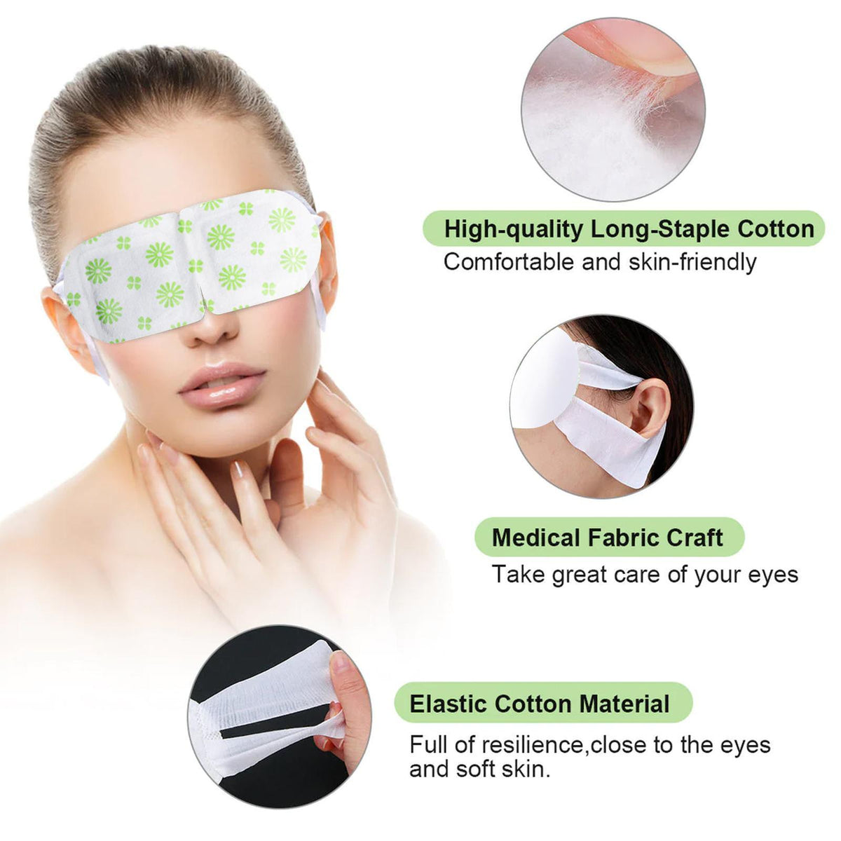 5PCS Steam Eye Mask, No Scent, Self-Heating SPA Relieve Strain