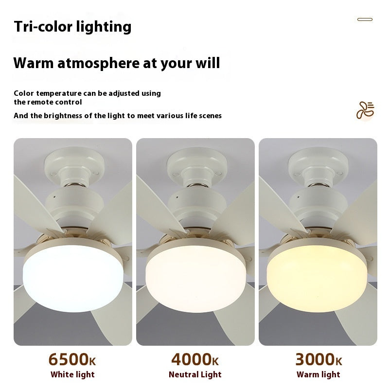 E27 Base LED Ceiling Fan Light With Remote Control 3 Color
