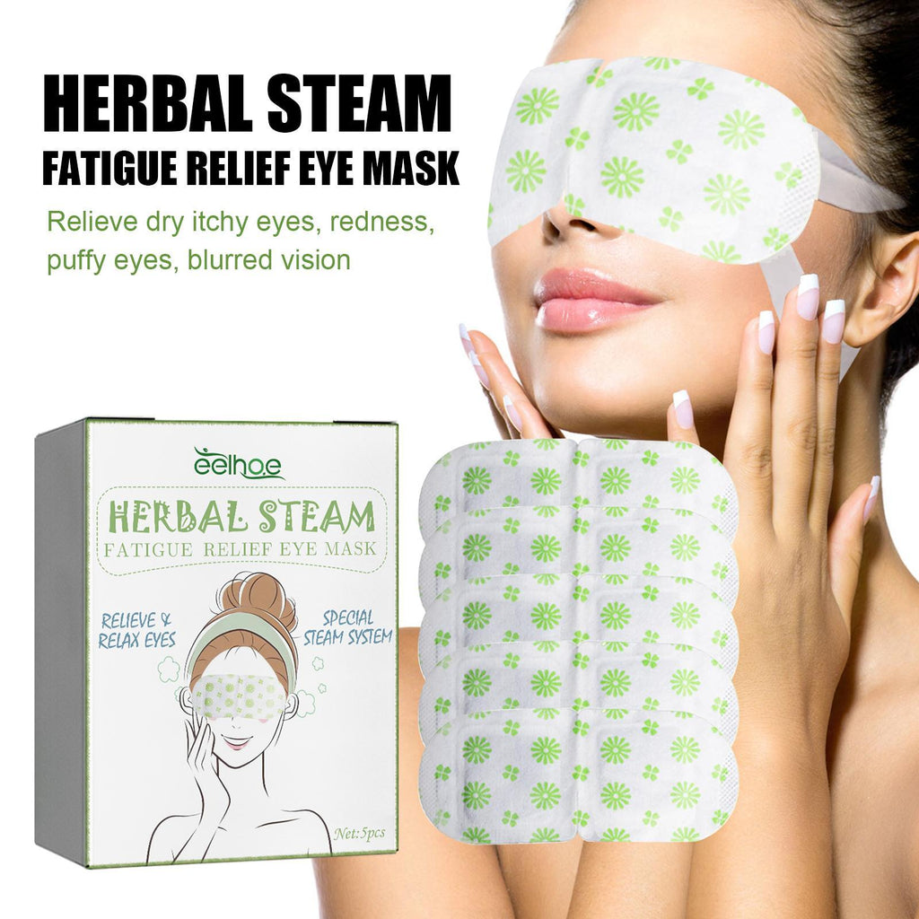 5PCS Steam Eye Mask, No Scent, Self-Heating SPA Relieve Strain