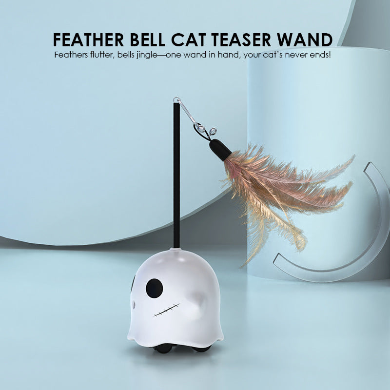 Smart Automatic Laser Cat Toy with Feathers