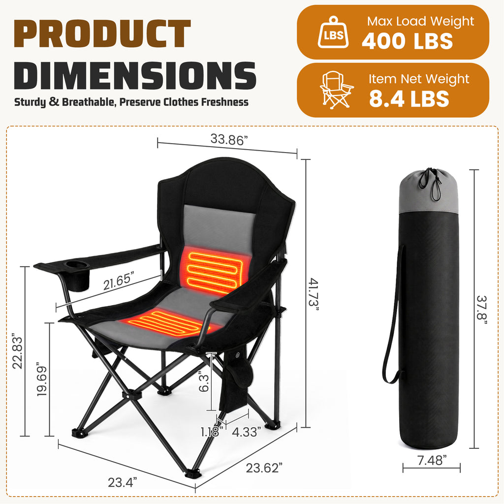 Padded Outdoor Folding Camping Chair