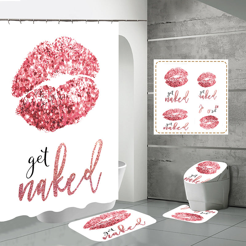 Shower Curtain & Bath Mat Set
