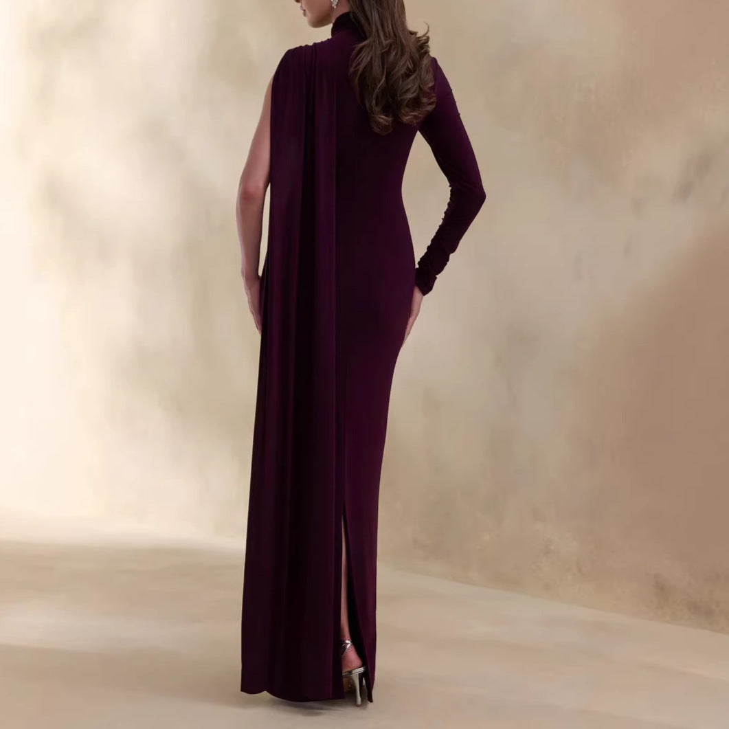 Elegant Asymmetric Sleeveless Sheath Dress