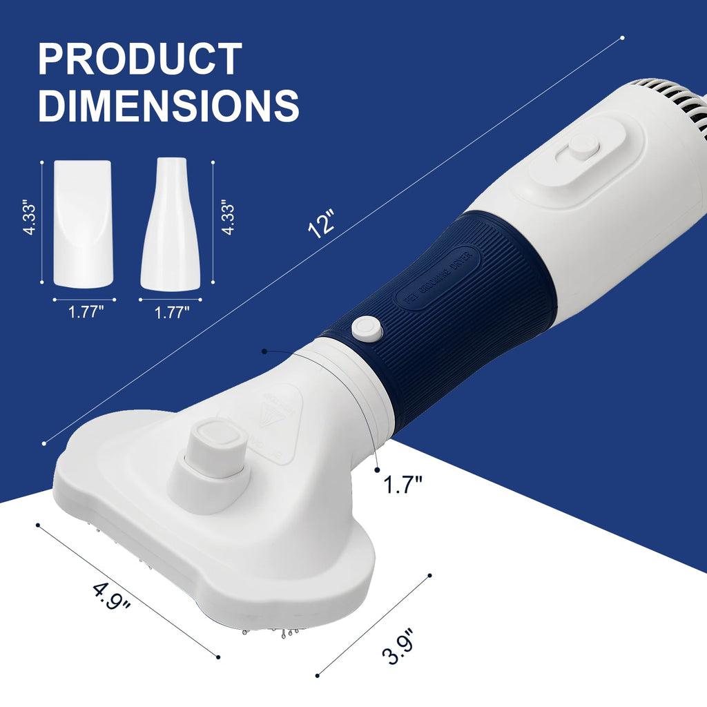 3-in-1 Pet Hair Dryer & Slicker Brush