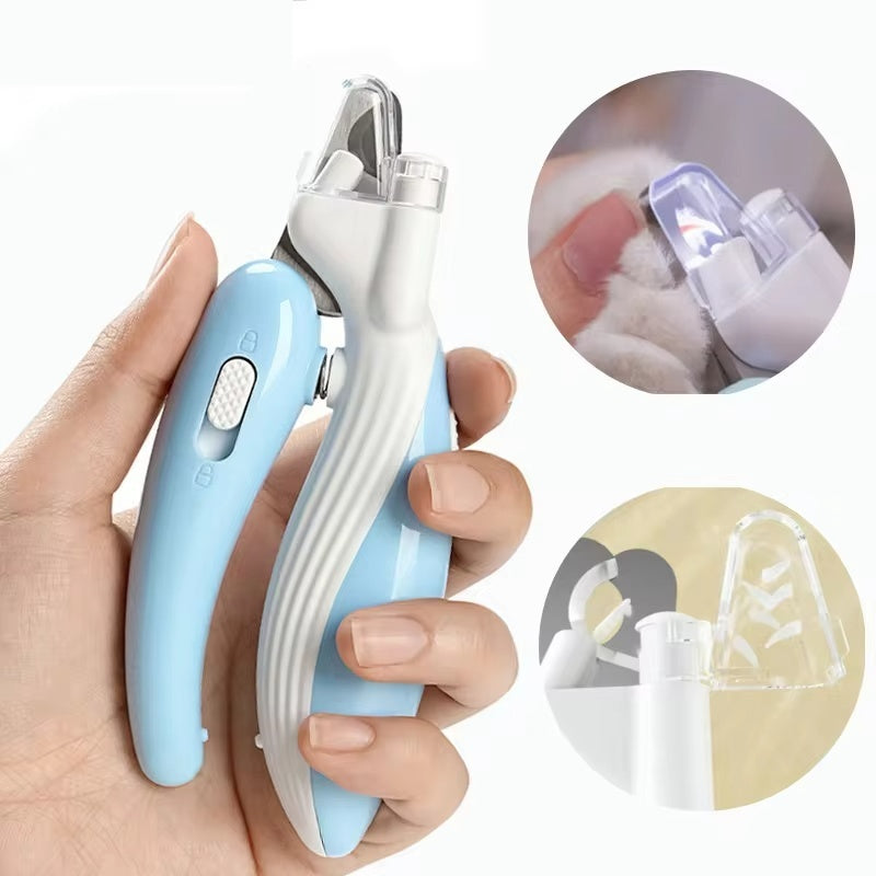 Pet Nail Clippers Dog Cat LED Electric Grinder Supplies Light