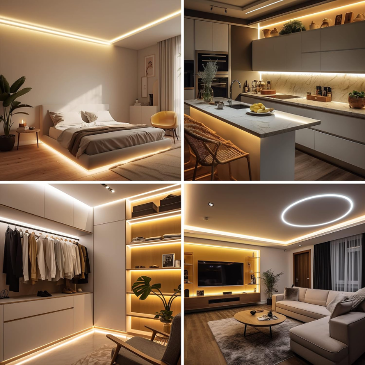 Dimmable COB LED Strip Lights Warm White 2700K
