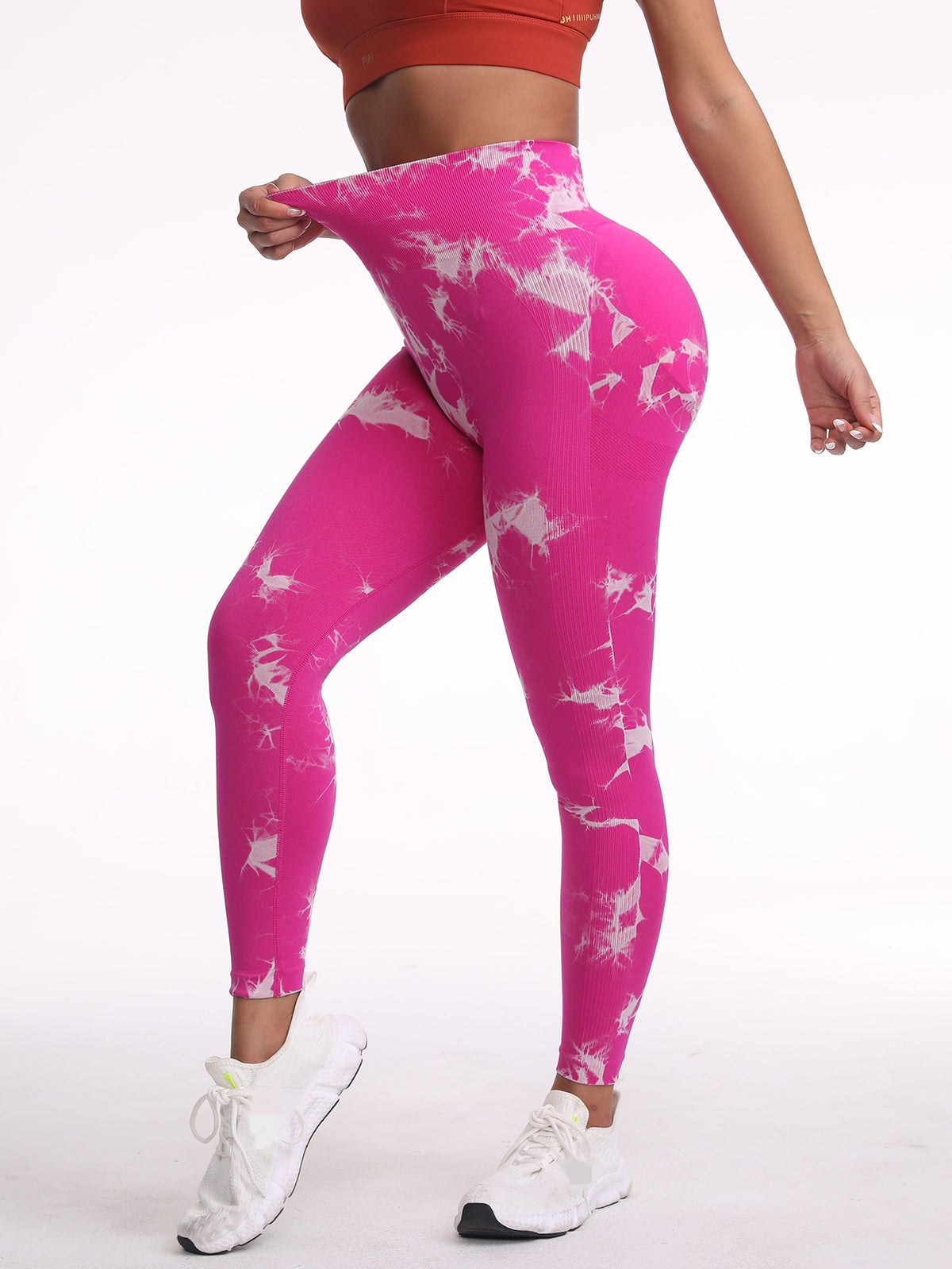 Women's 3-Pack Tie-Dye High-Waist Seamless Leggings