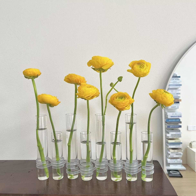 Test Tube Clear Glass Vase For Plant Bottle Flower Pot