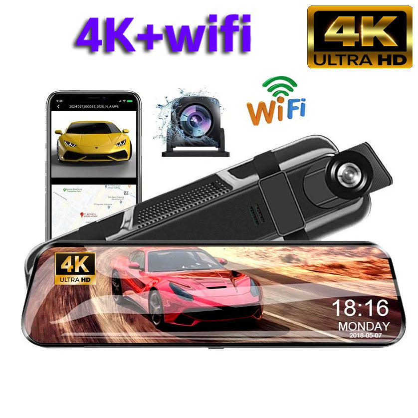 10-Inch Touchscreen Dash Cam — Front & Rear, WiFi, GPS, ADAS
