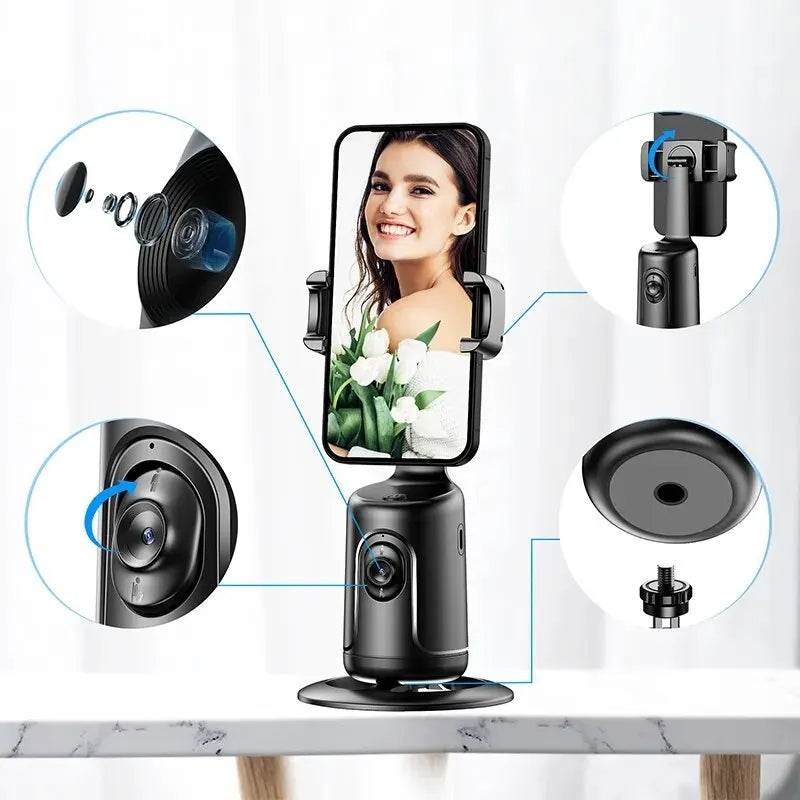 360 Auto Face Tracking Gimbal AI Smart Phone Holder
