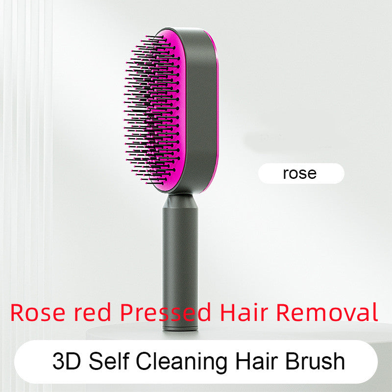 Self Cleaning Hair Brush For Women One-key Loss Airbag Massage