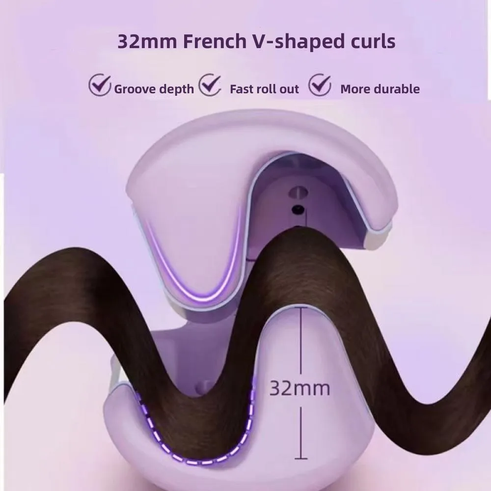 Hair Curling Iron 32mm Deep Wave Curler 4 Temperature