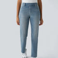 High-Waisted Stretch Yoga Jeans for Women