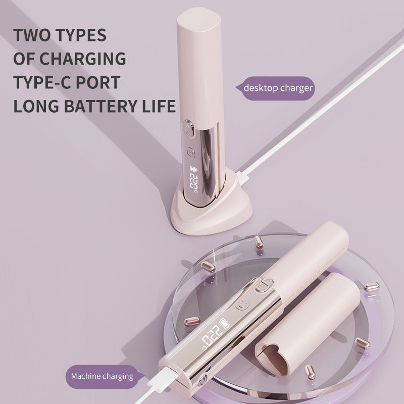 Cordless Hair Straightener Brush — Rechargeable & Travel-Friendly