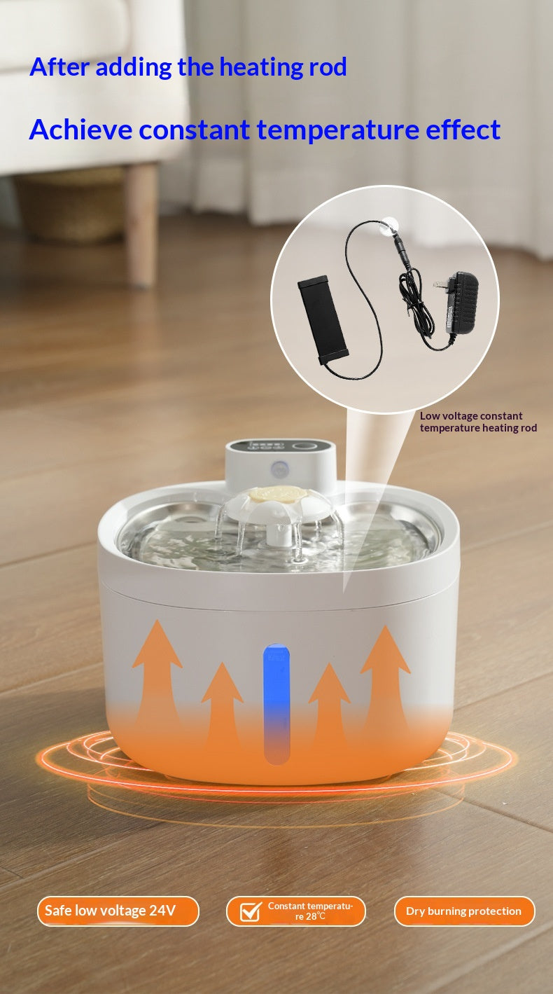 Flower Pet Water Fountain with Filter