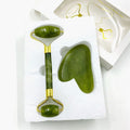 Konjac Facial Sponge, Jade Roller & Headband Set