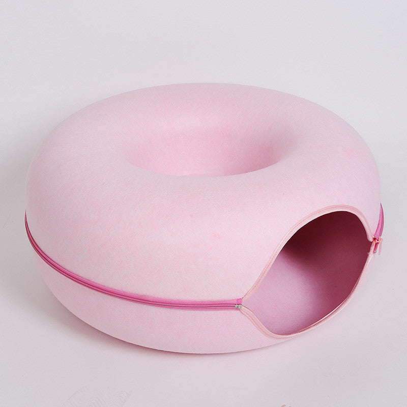 Four Seasons Available Cat Nest Round Woolen Felt Pet Dual-use
