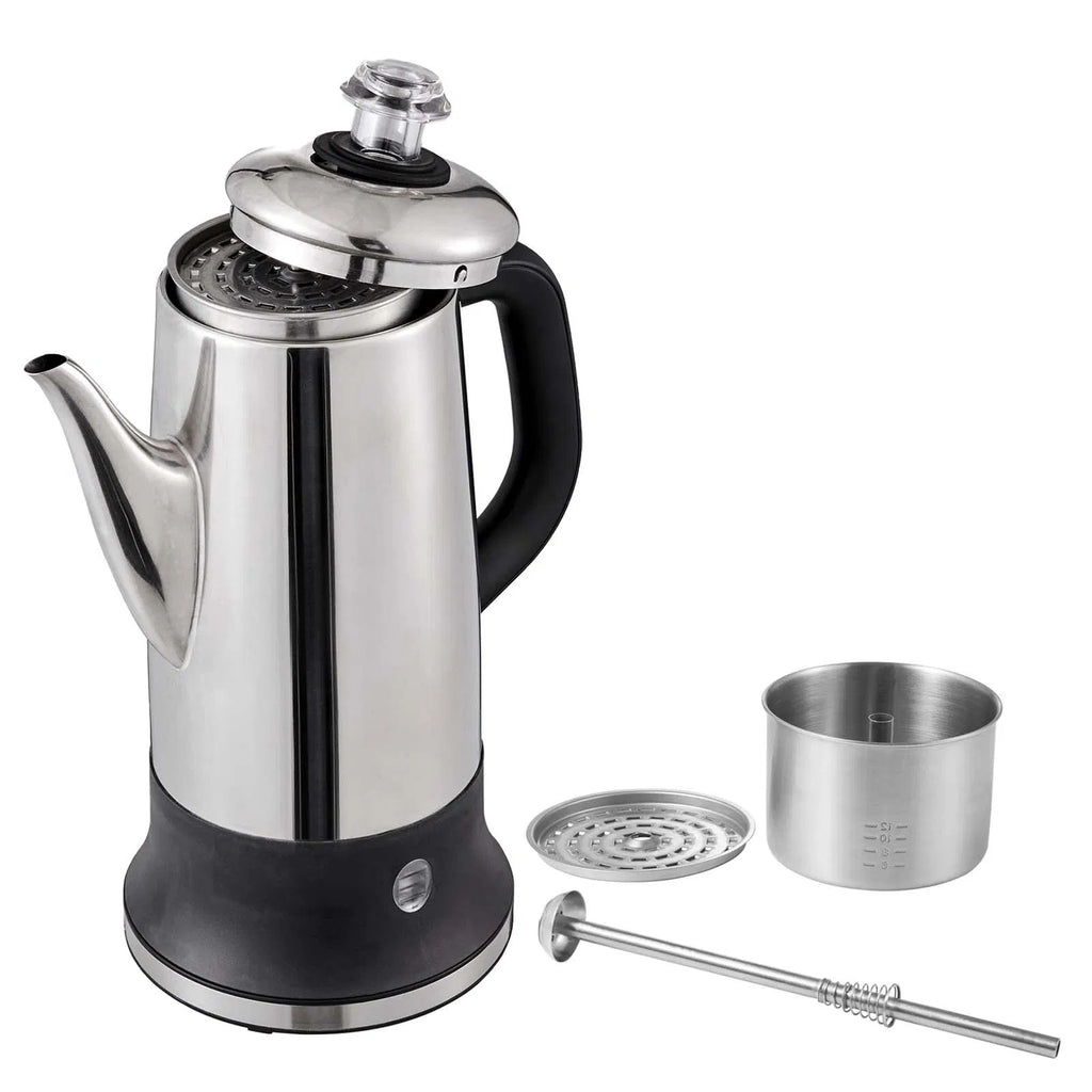 12-Cup Stainless Steel Electric Coffee Percolator