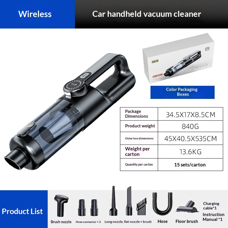 Cordless Handheld Car Vacuum – Strong Suction