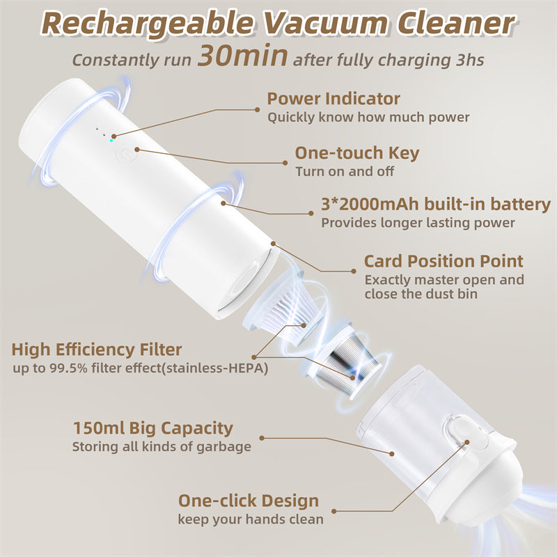 Shell Multifunctional Car Vacuum Cleaner 10kPa Outdoor Suction