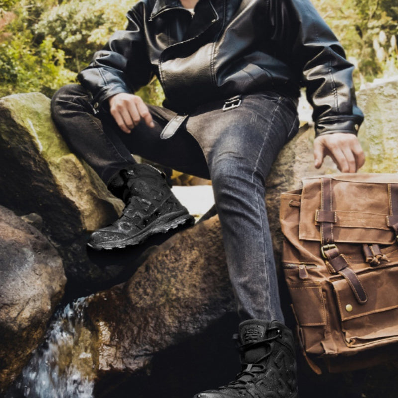 Men's Waterproof High-Top Hiking Boots