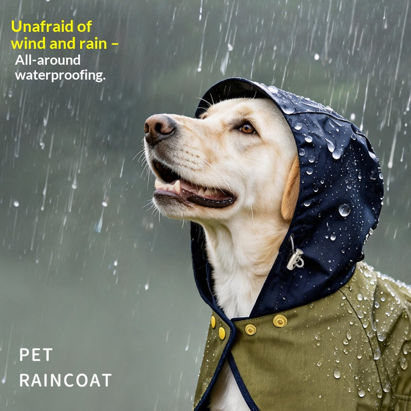 Waterproof Hooded Dog Raincoat