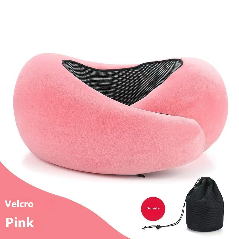 Soft Memory Foam Travel Neck Pillow U Shape Adjustable Support