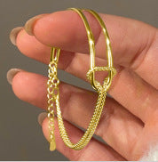 925 Sterling Silver Double Knot Bracelet