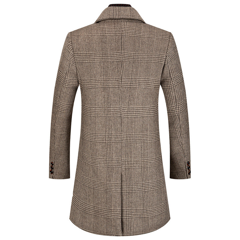 Men's Houndstooth Wool-Blend Overcoat