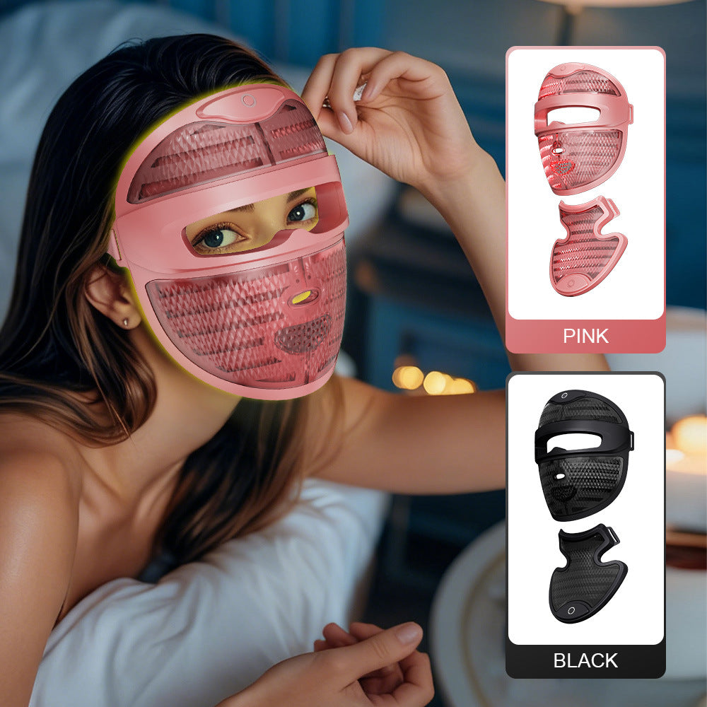 7-Color LED Light Therapy Face Mask with Neck Device