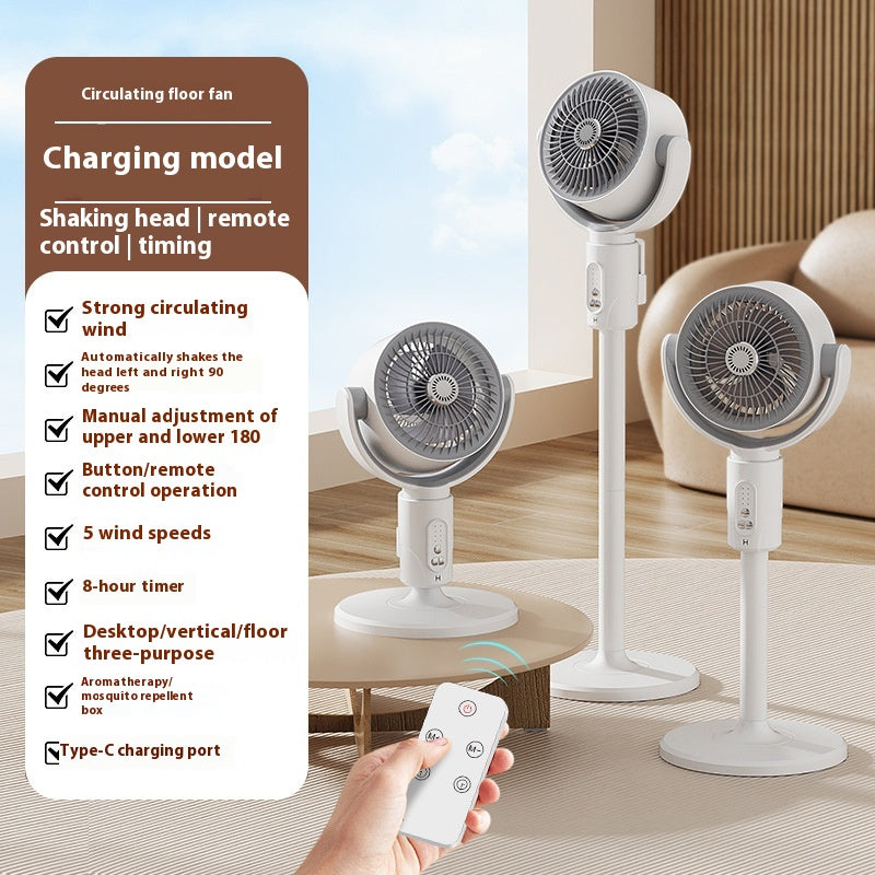Remote Control Air Circulator Fan 3D Oscillating Turbine