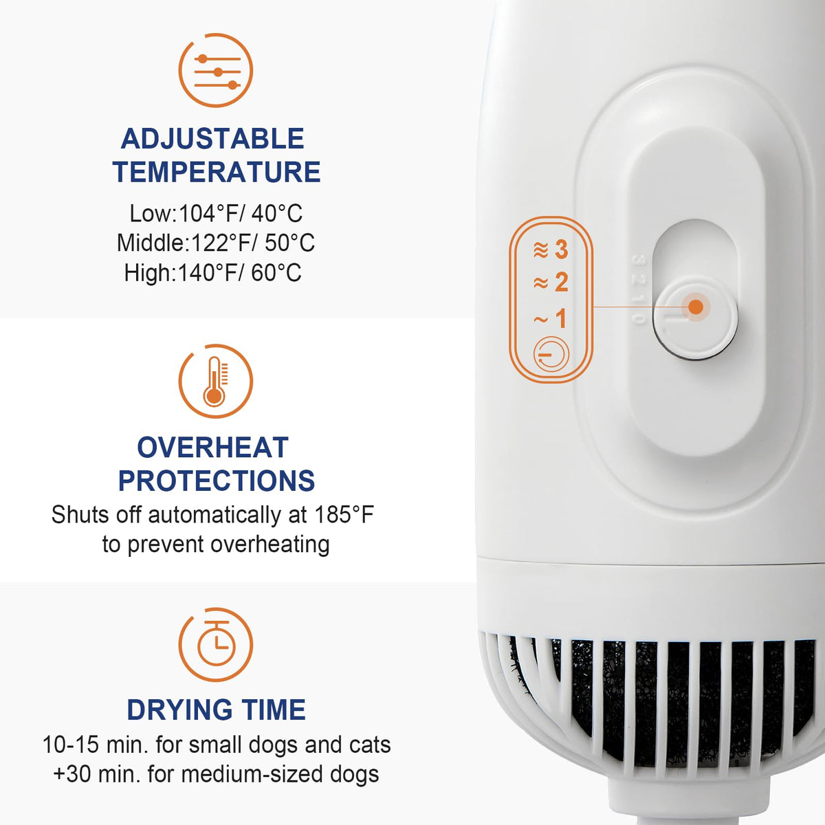 3-in-1 Pet Hair Dryer & Slicker Brush