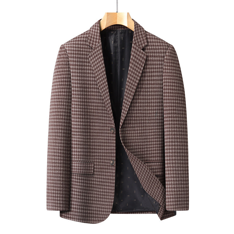 Men's Business Casual Jacket with Warm Fleece Lining