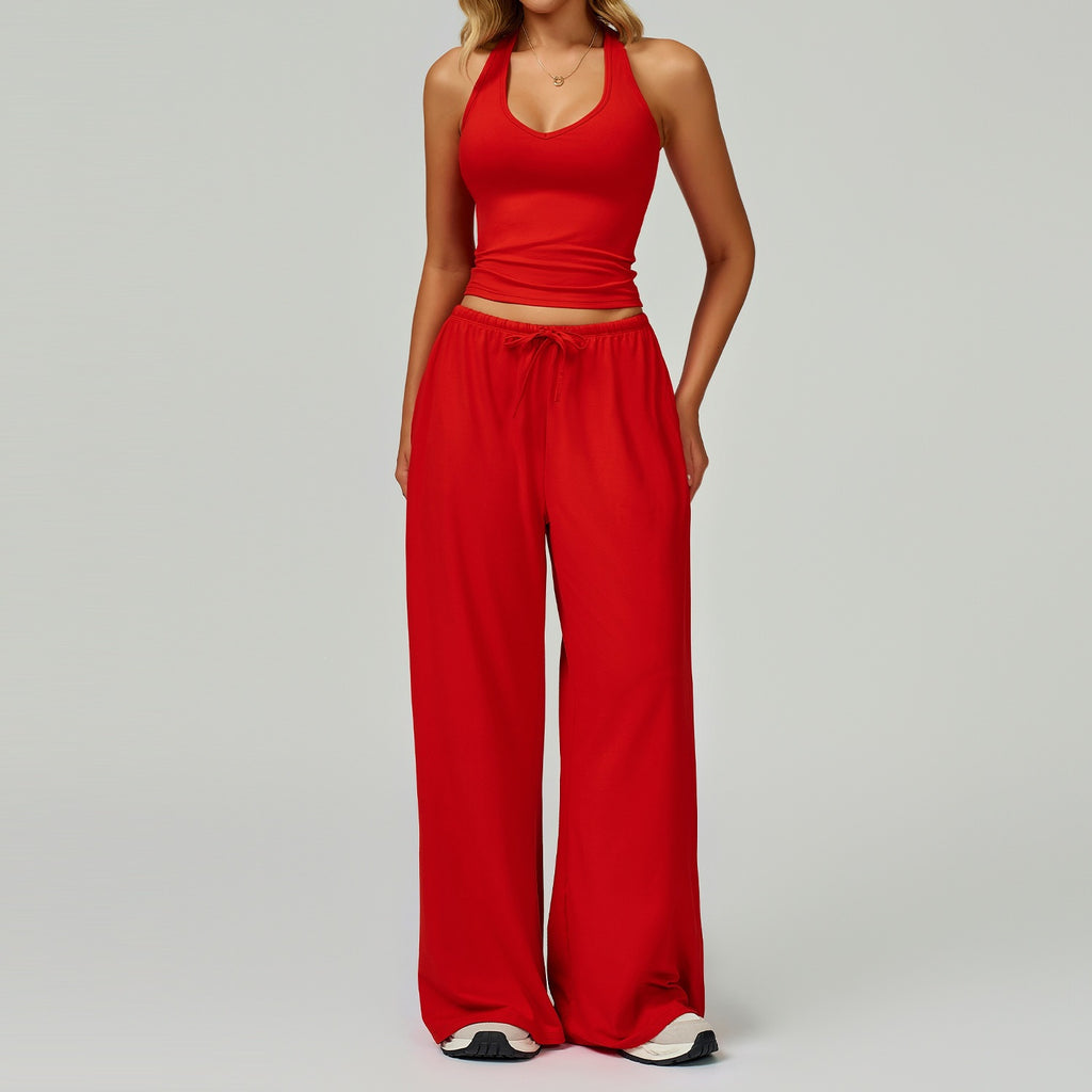 Quick-Dry Brushed Yoga Set – Tank Top & Leggings