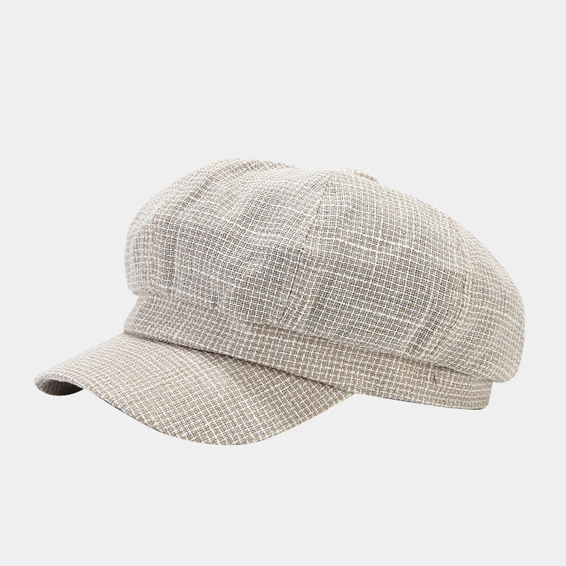British Retro Light Board Octagonal Cap Women