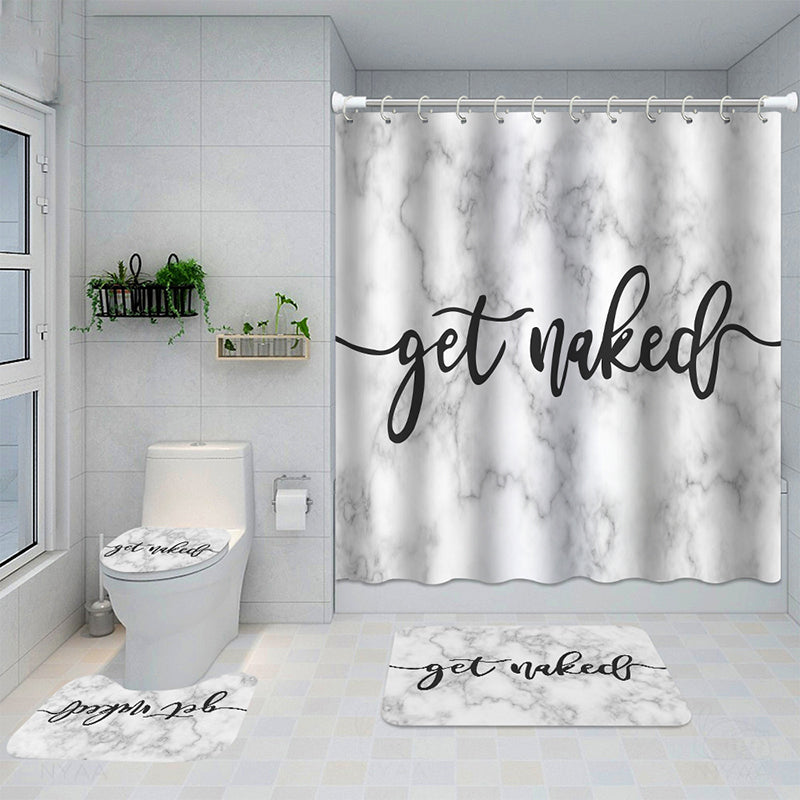 Shower Curtain & Bath Mat Set