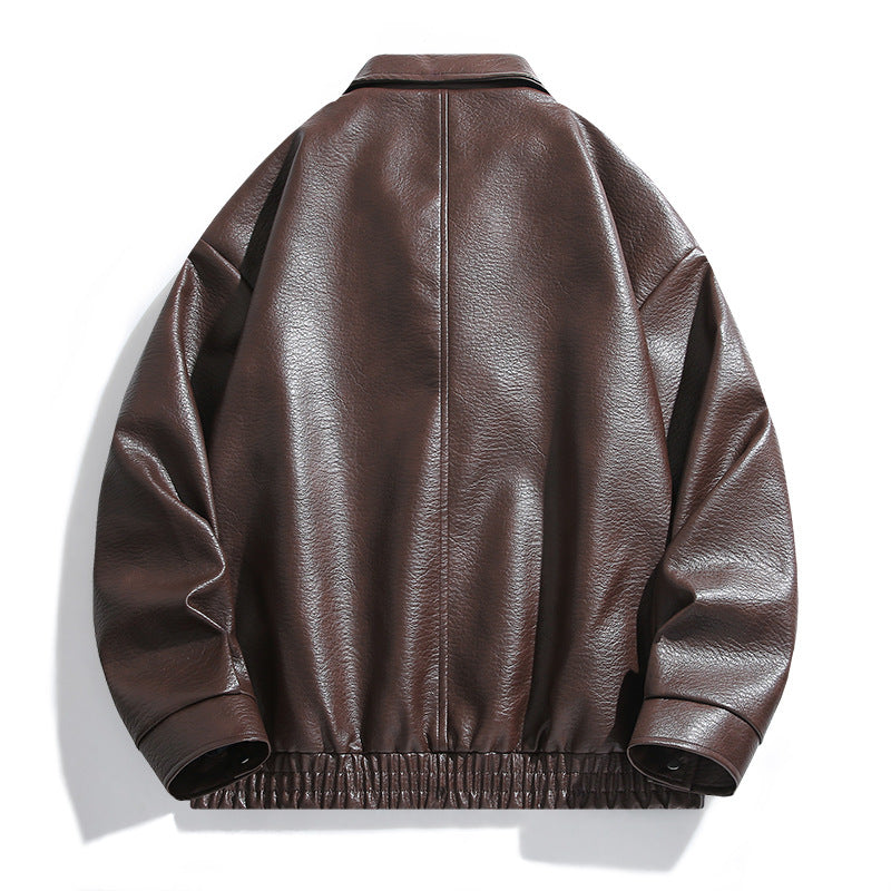 Men's Vintage Biker Faux Leather Jacket